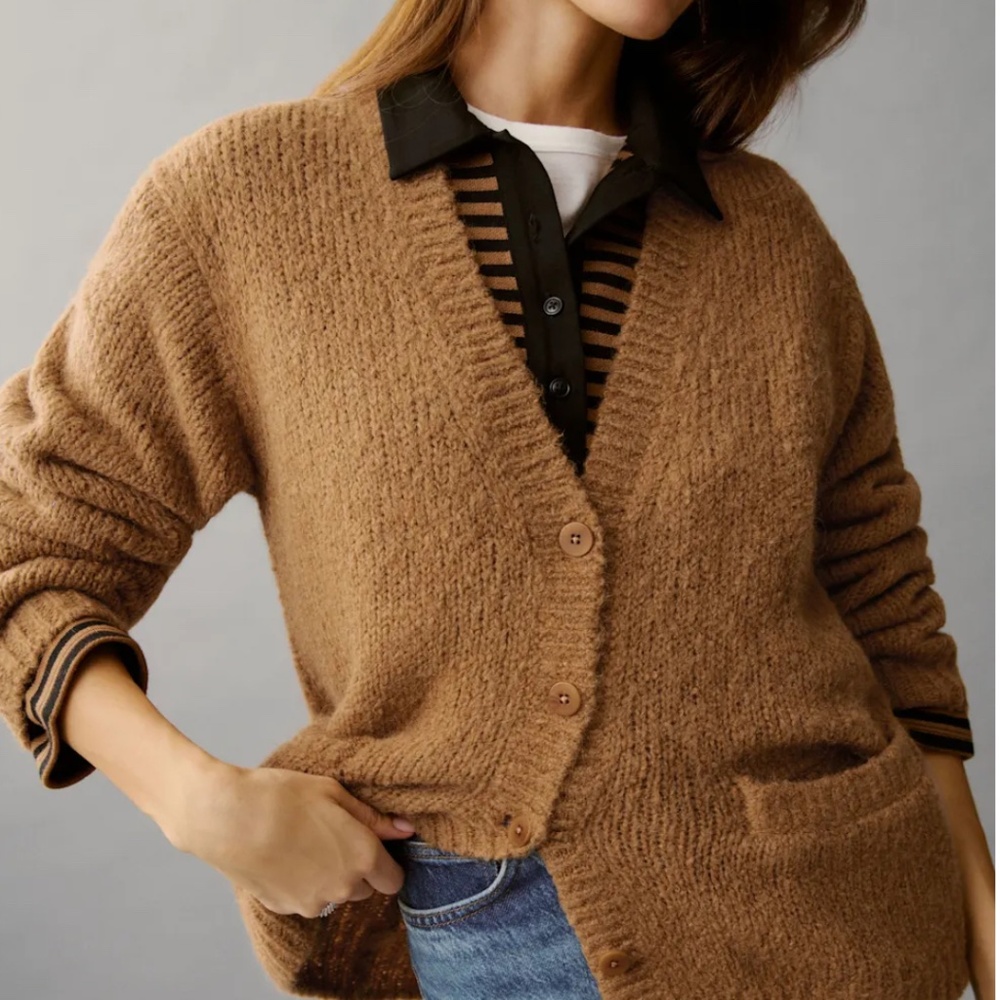 Reformation Lue Boyfriend Cardigan Natural - Size S